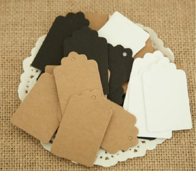 Retro Scalloped Kraft Hang Tag 5x3 Cm, 350GSM, Table Number Wedding  Invitation Card, XB1 From Santi, $0.82